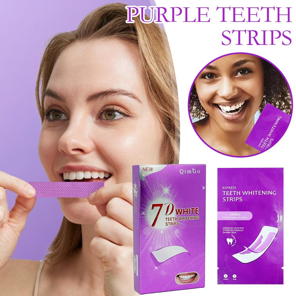 Teeth Whitening Fast - Purple Teeth Whitening Strips No Sensitive