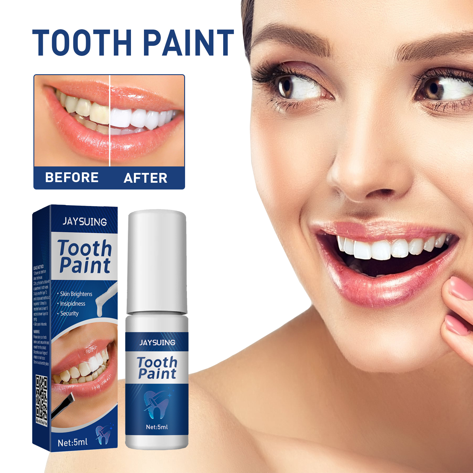Teeth Whitening Fast - Instant Teeth Whitening Paint 5ml Remove