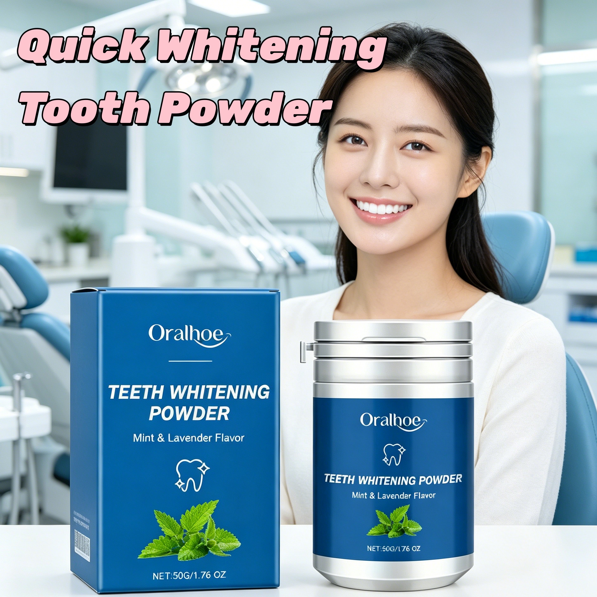 Teeth Whitening Fast - ORALHOE Pearl Essence Teeth Whitening Powder