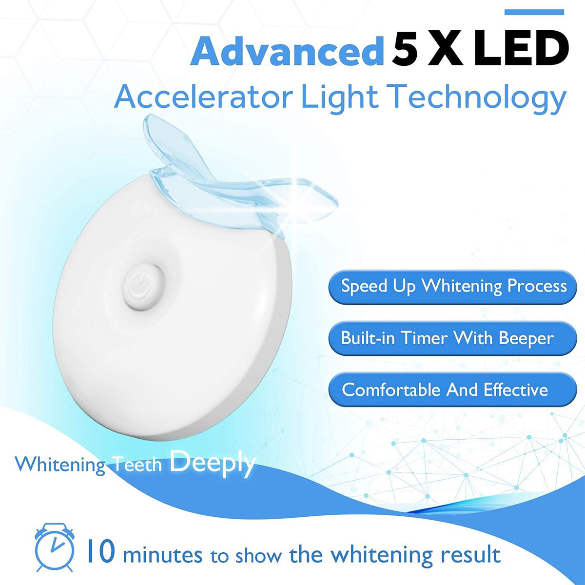 Teeth Whitening Kit - 5X LED L - Teeth Whitening Hydrogen Peroxide reseña y precio