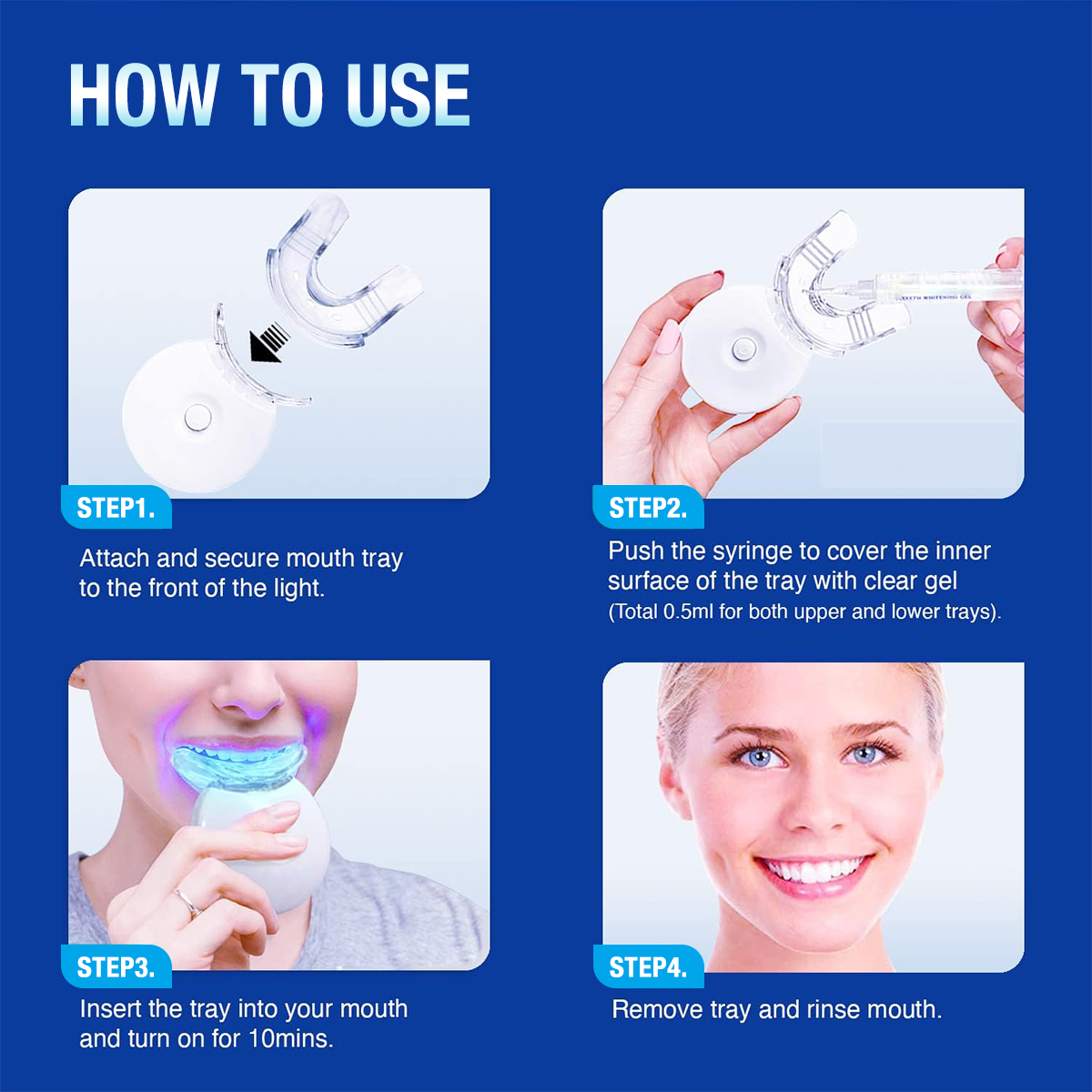 Teeth Whitening Kit - 5X LED L - Teeth Whitening Hydrogen Peroxide reseña y precio
