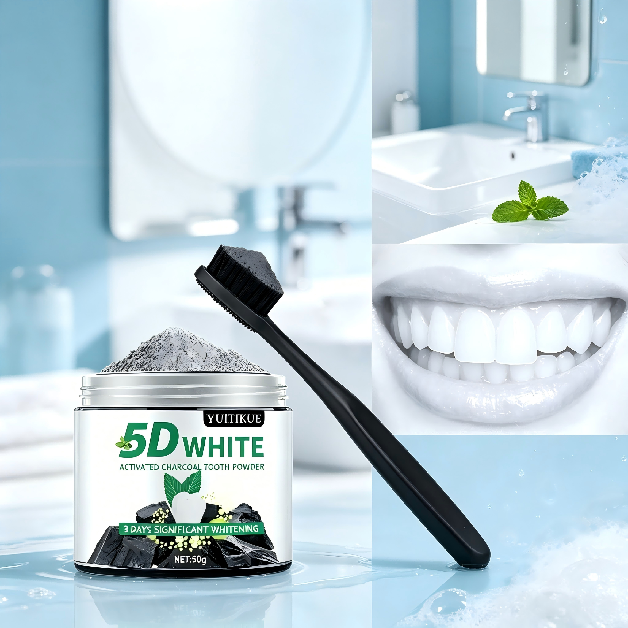 YUlTlKUE 5D White Activated ch - Teeth Whitening Quotes reseña y precio