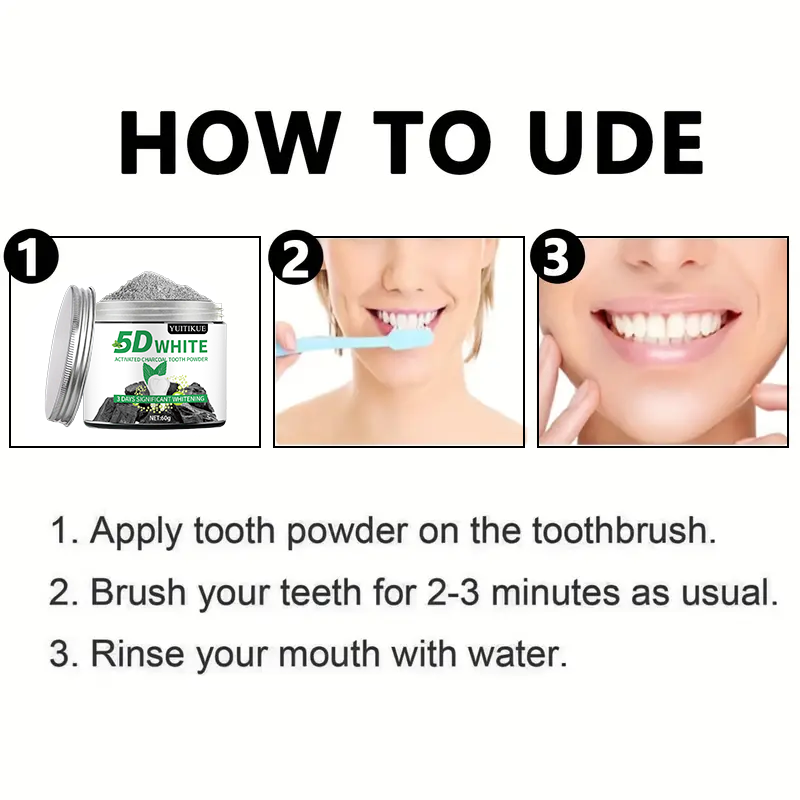 YUlTlKUE 5D White Activated ch - Teeth Whitening Quotes reseña y precio