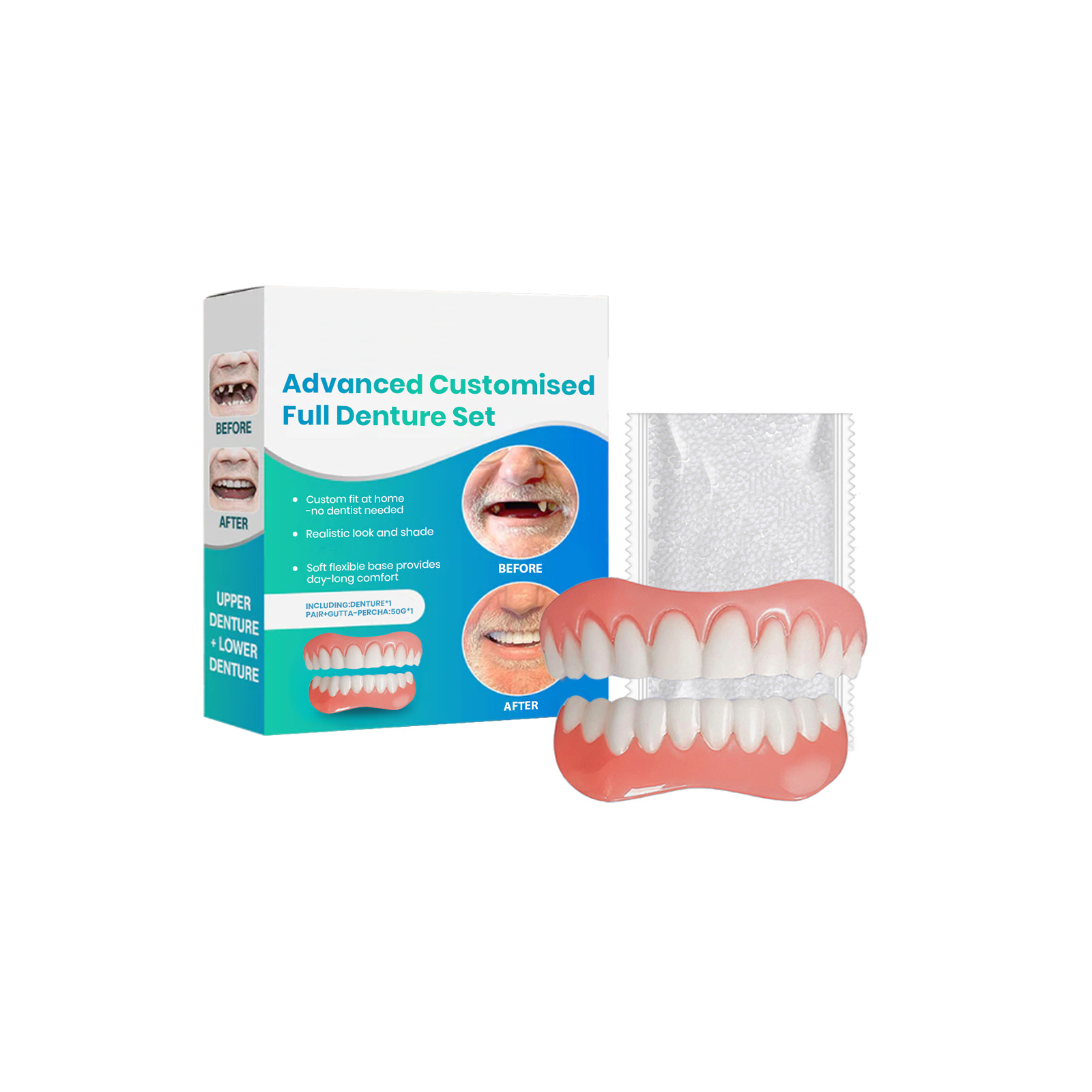 Silicone Denture Set for Upper - Teeth Whitening Veneers reseña y precio