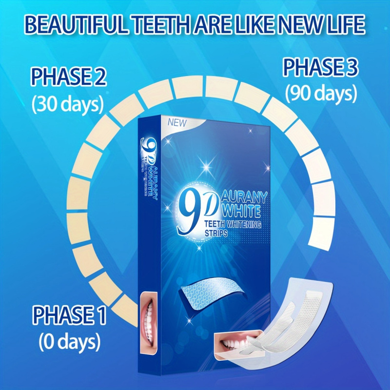 21 Pairs of 9D Aurany White Te - Teeth Whitening Hydrogen Peroxide reseña y precio