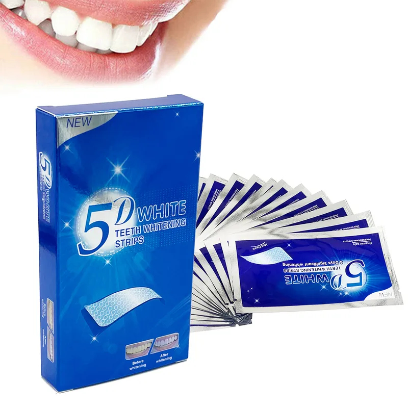 1-12pcs 5D Whitening Teeth Sti - Teeth Whitening Hydrogen Peroxide reseña y precio