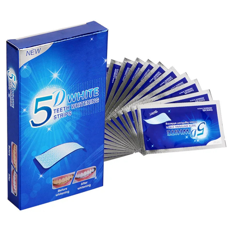 1-12pcs 5D Whitening Teeth Sti - Teeth Whitening Hydrogen Peroxide reseña y precio