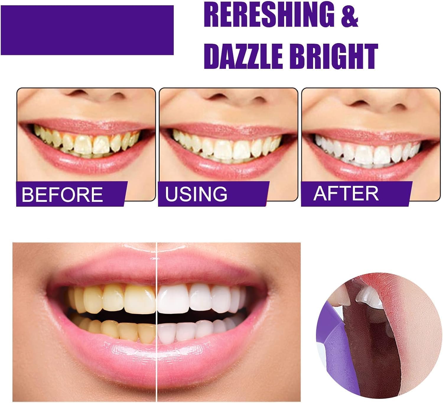 Purple Foaming Teeth Whitening - Teeth Whitening Routine reseña y precio