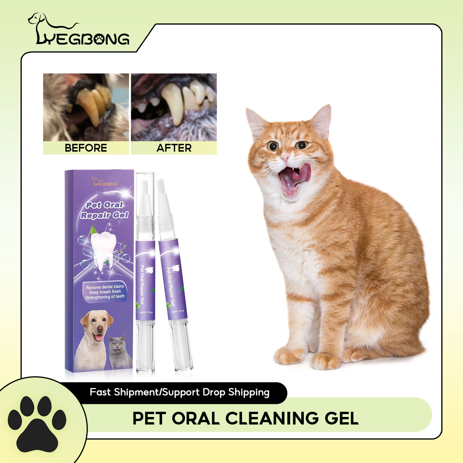 Pet Oral Repair Gel Puppy Tart - Teeth Whitening Hydrogen Peroxide reseña y precio