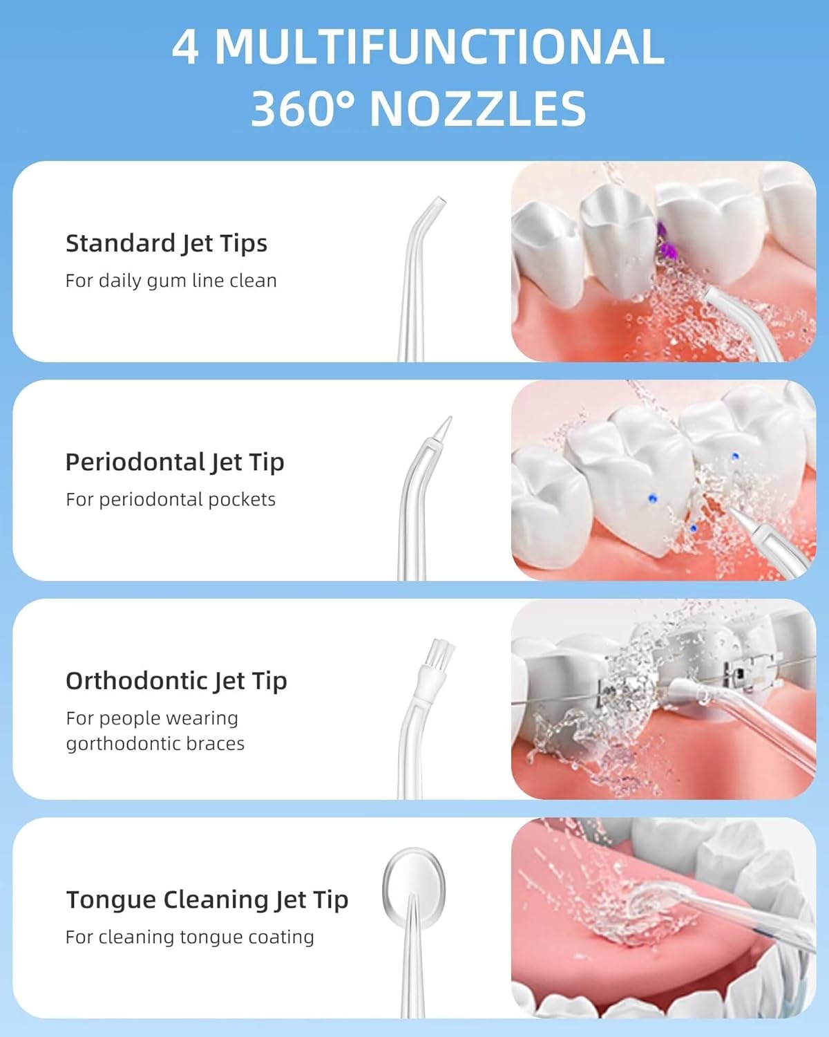 Water Dental Flosser Teeth Pic - Water Flosser Cordless reseña y precio