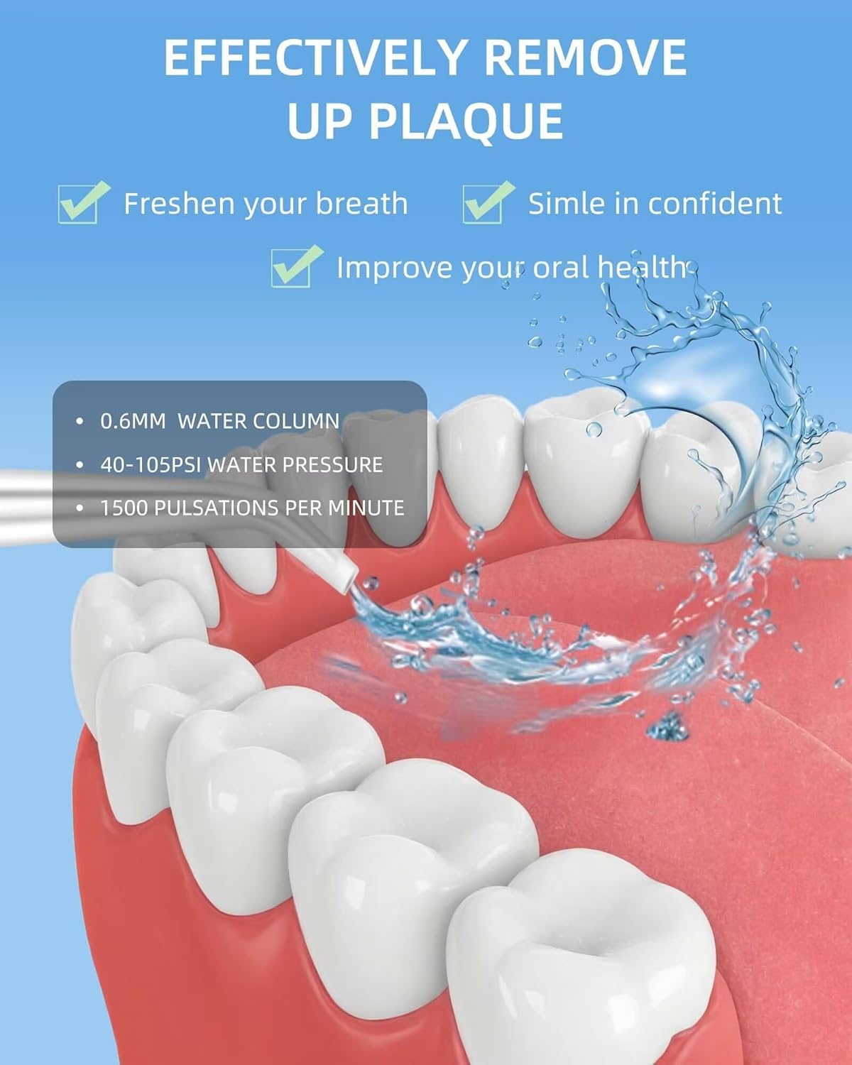 Water Dental Flosser Teeth Pic - Water Flosser Cordless reseña y precio