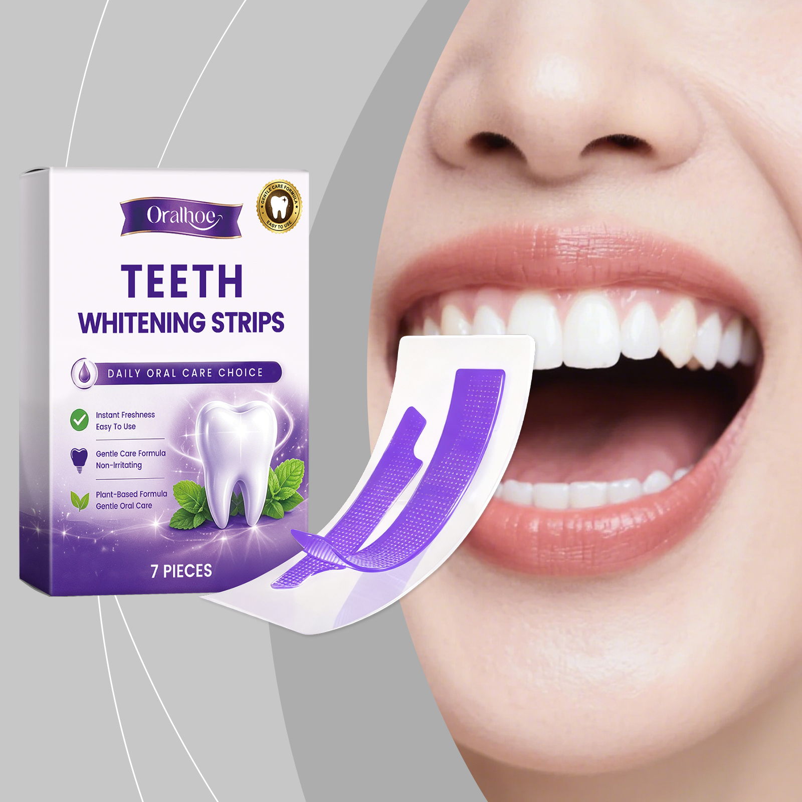 Purple Teeth Whitening Strips  - Teeth Whitening Hydrogen Peroxide reseña y precio