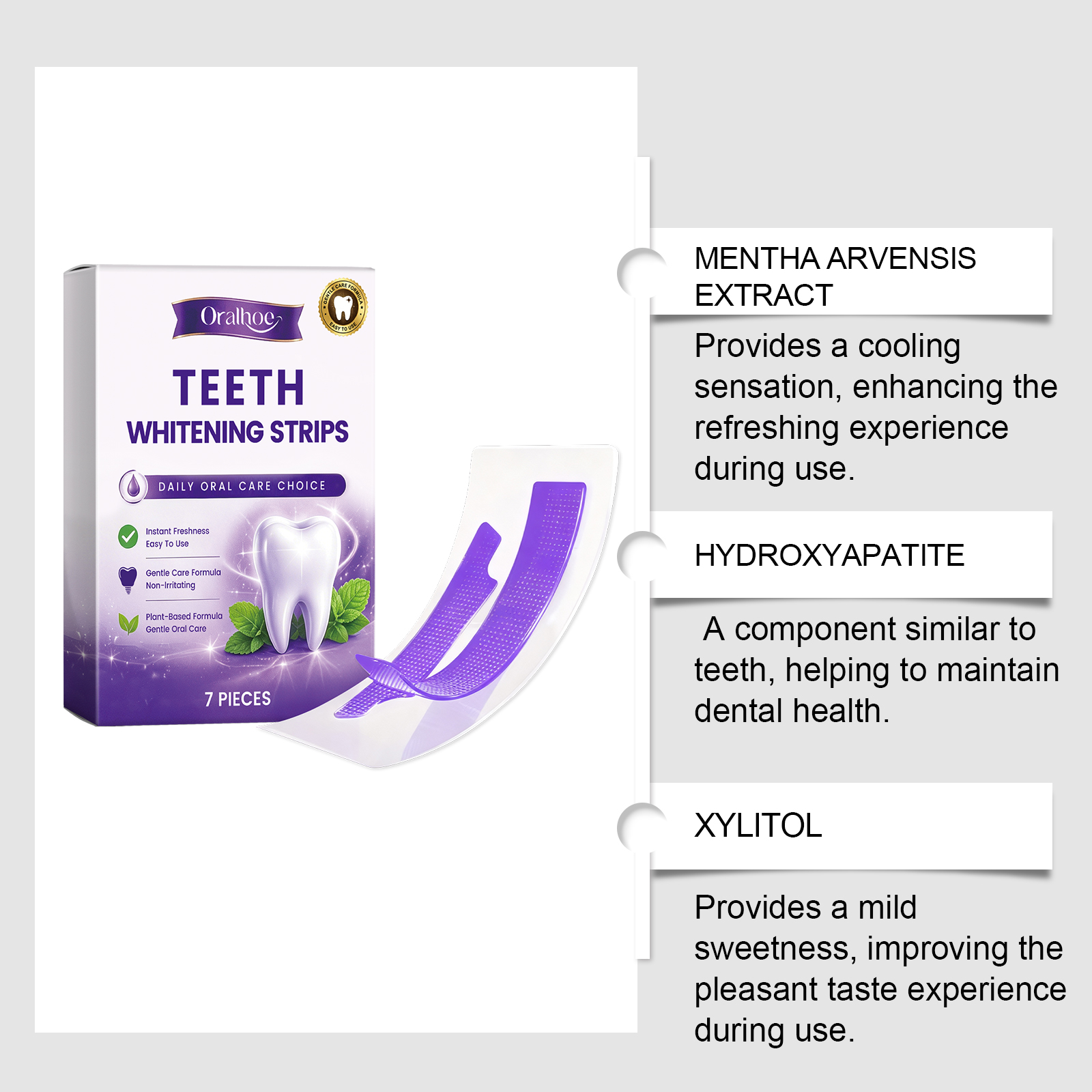 Purple Teeth Whitening Strips  - Teeth Whitening Hydrogen Peroxide reseña y precio