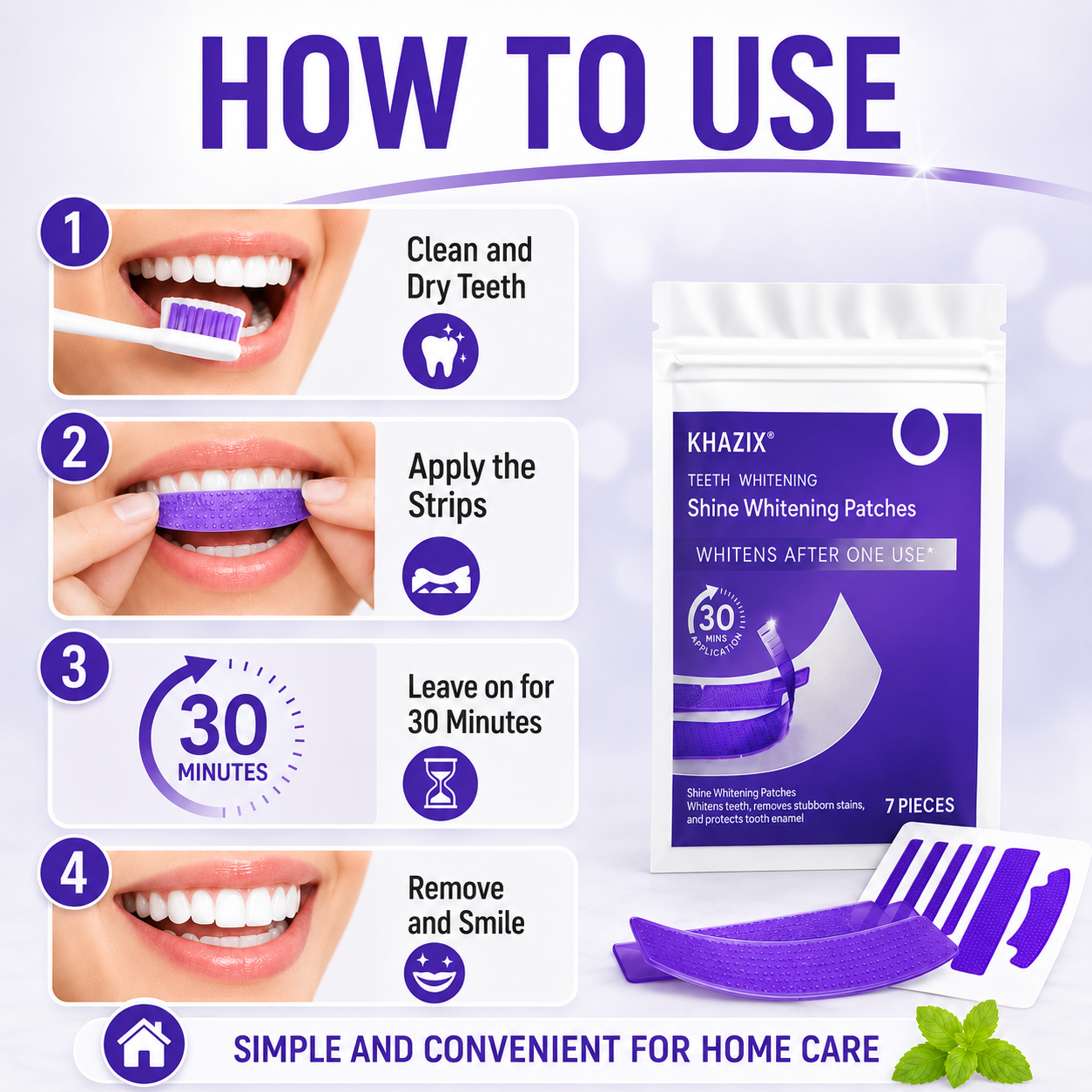 7 pairs Teeth Whitening Strips - Teeth Whitening Routine reseña y precio