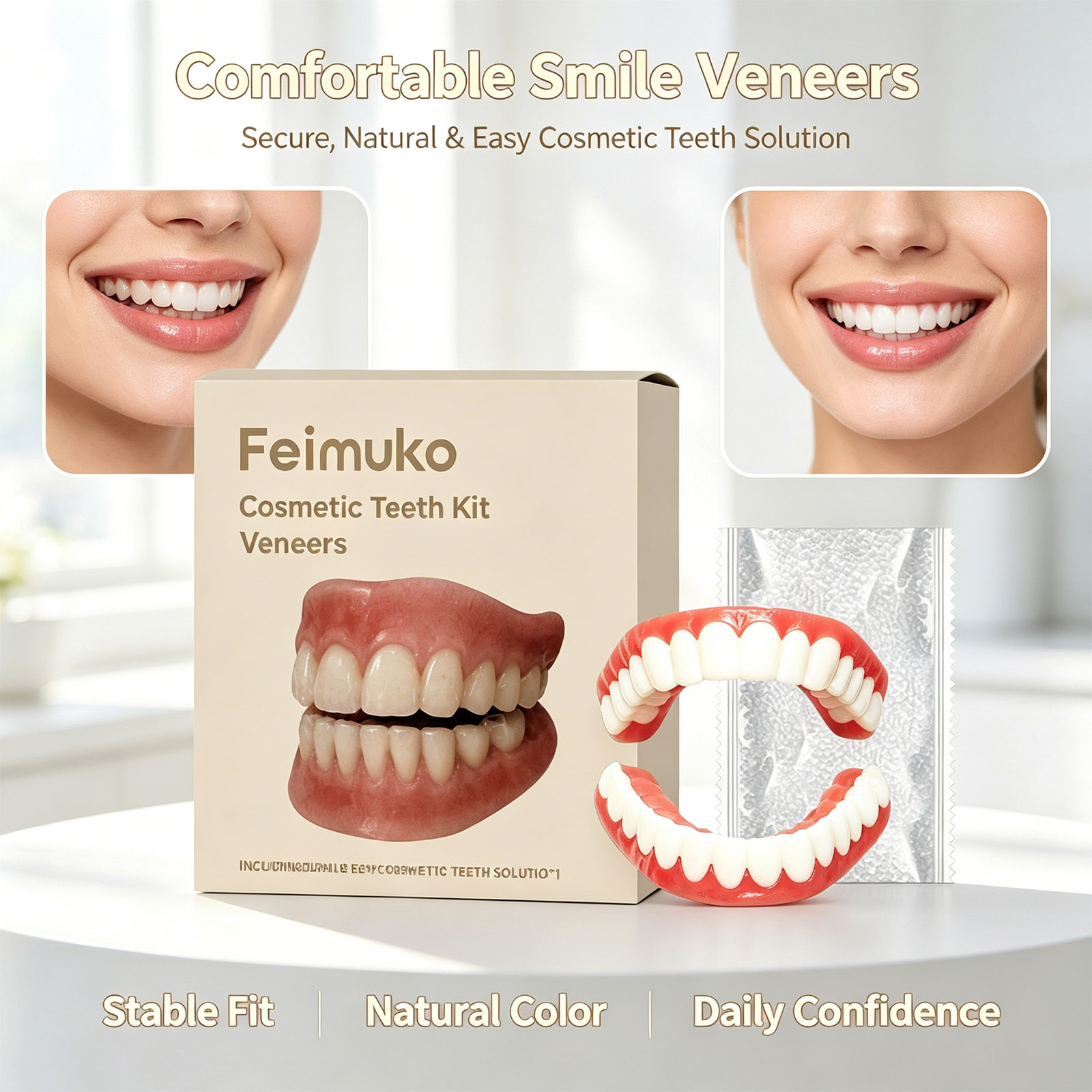 Cosmetic Teeth Veneers Kit Den - Teeth Whitening Veneers reseña y precio