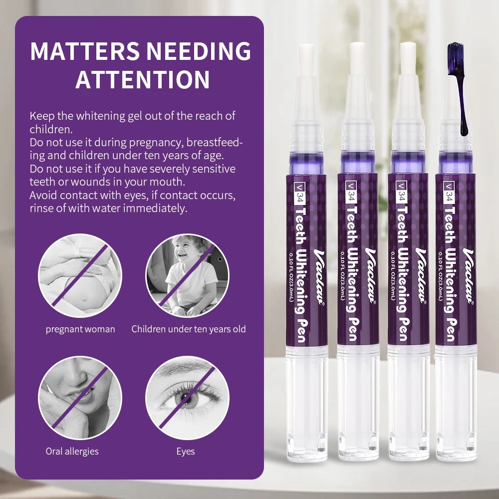 Vaclav V34 Purple teeth whiten - Teeth Whitening Hydrogen Peroxide reseña y precio