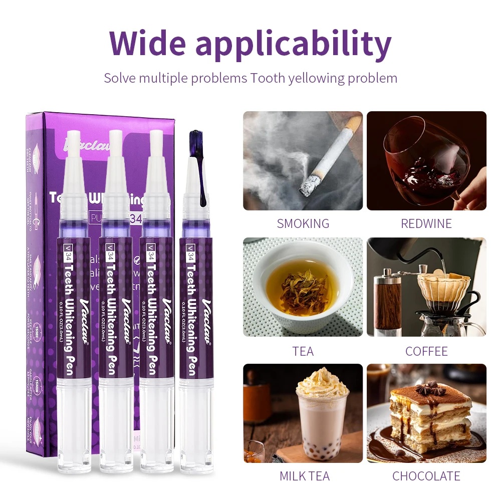 Vaclav V34 Purple teeth whiten - Teeth Whitening Hydrogen Peroxide reseña y precio